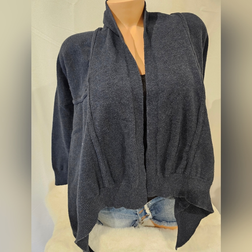 Gap Open Front Hi Low  Navy Sweater, Size Small